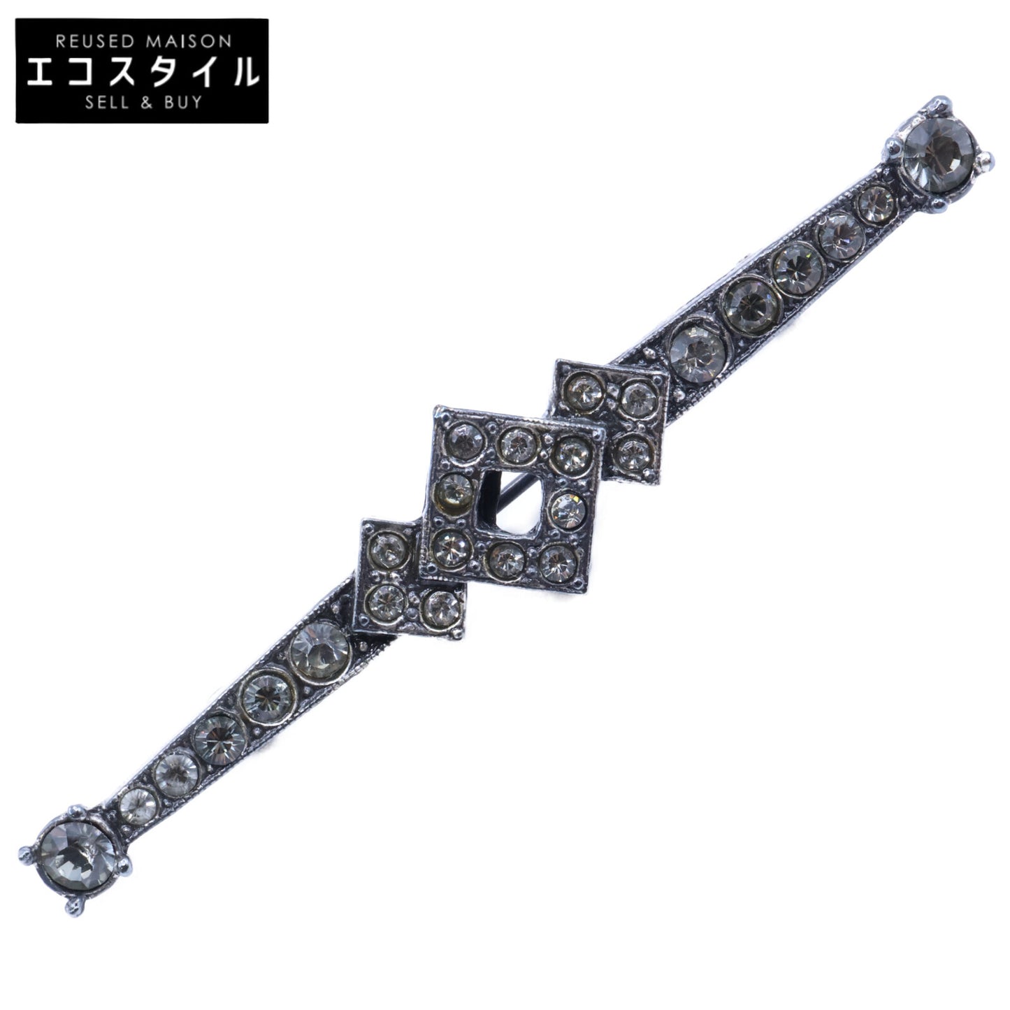 【美品】AW352HAST0B ラインストーン ブローチ レディース
