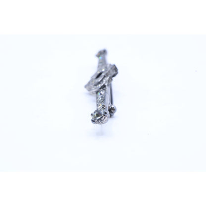 【美品】AW352HAST0B ラインストーン ブローチ レディース