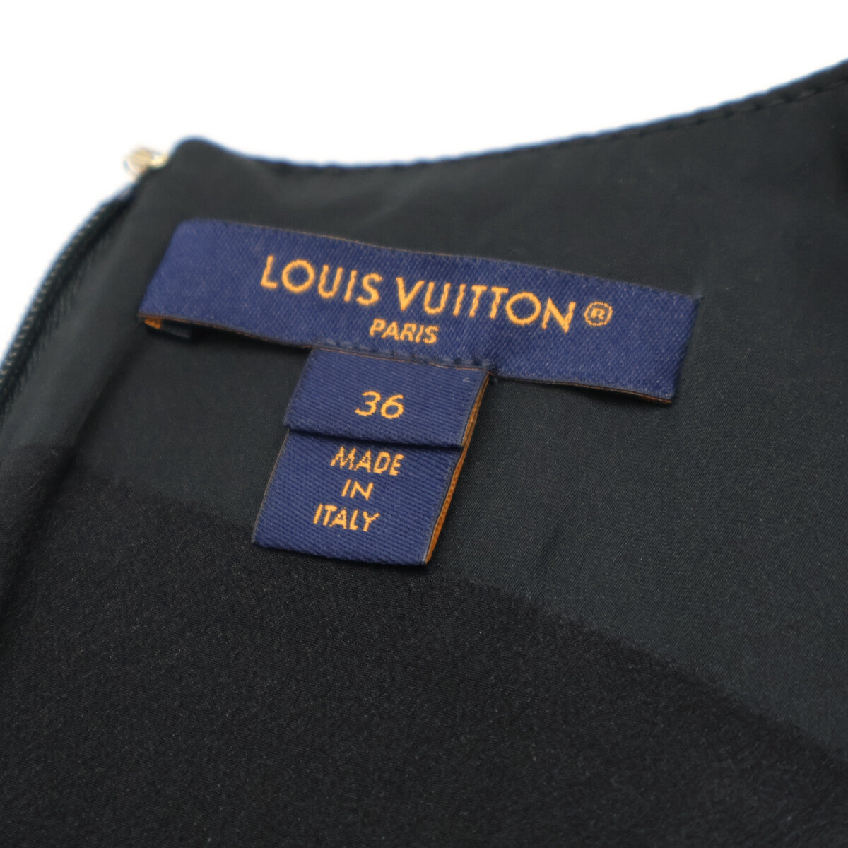 LOUIS VUITTON ルイヴィトン 【美品/国内正規/24年製】RW241WW SM4 FQDR37 ハーフジップ シルク混 ノースリーブ ワンピース