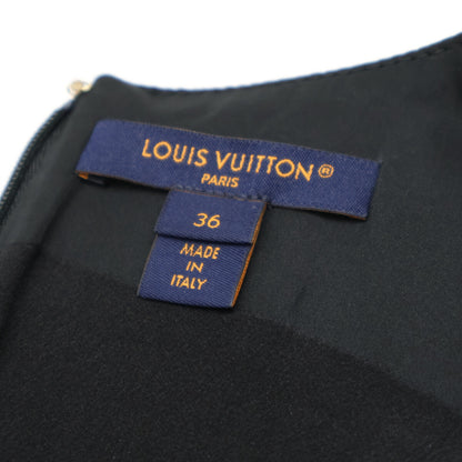 LOUIS VUITTON ルイヴィトン 【美品/国内正規/24年製】RW241WW SM4 FQDR37 ハーフジップ シルク混 ノースリーブ ワンピース