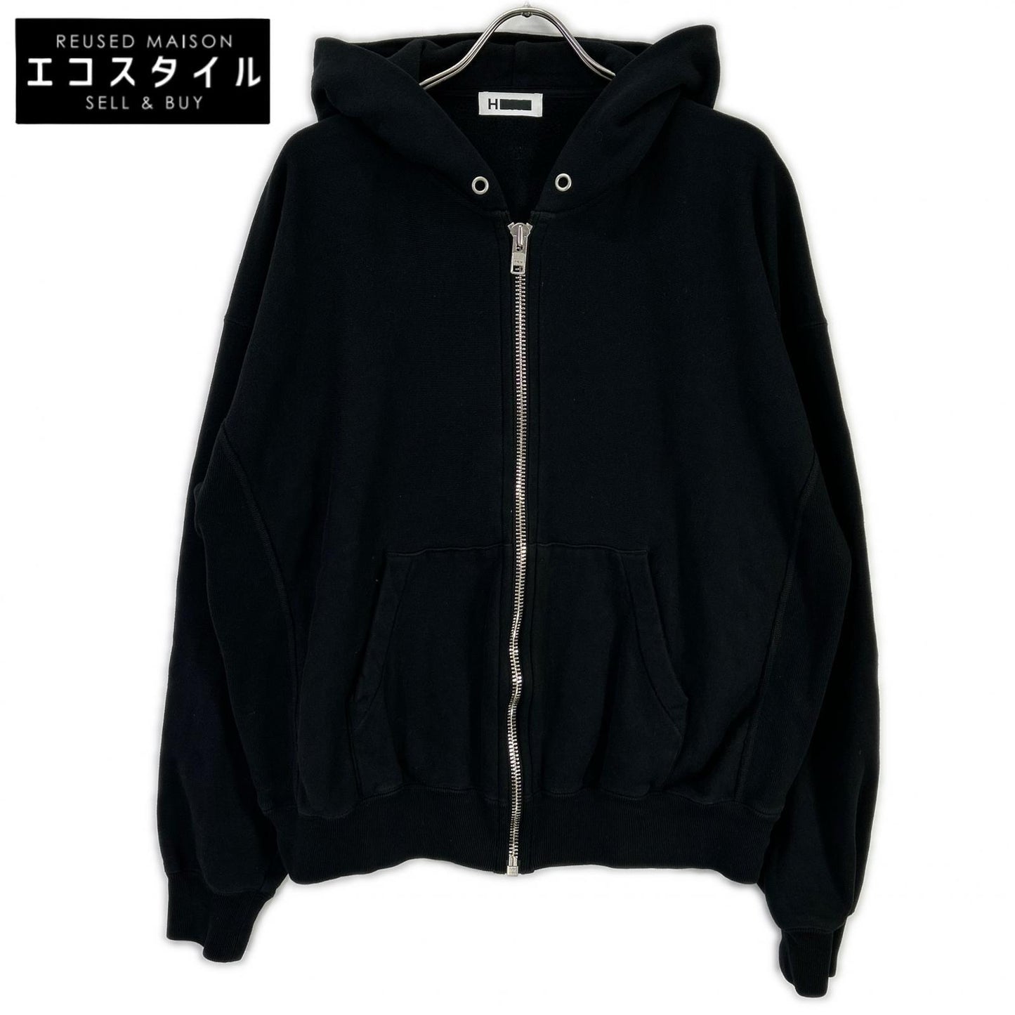 H BEAUTY＆YOUTH エイチビューティー＆ユース ブラック 1227-2-000003 クルーザー スウェット ジップ フーディ トップス