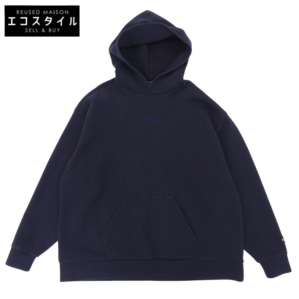 SY32 by SWEET YEARS エスワイサーティトゥーバイスウィートイヤーズ EMBROIDERY LOGO WIDE SILHOUETTE HOODIE トップス メンズ 紺 L 15527 トップス
