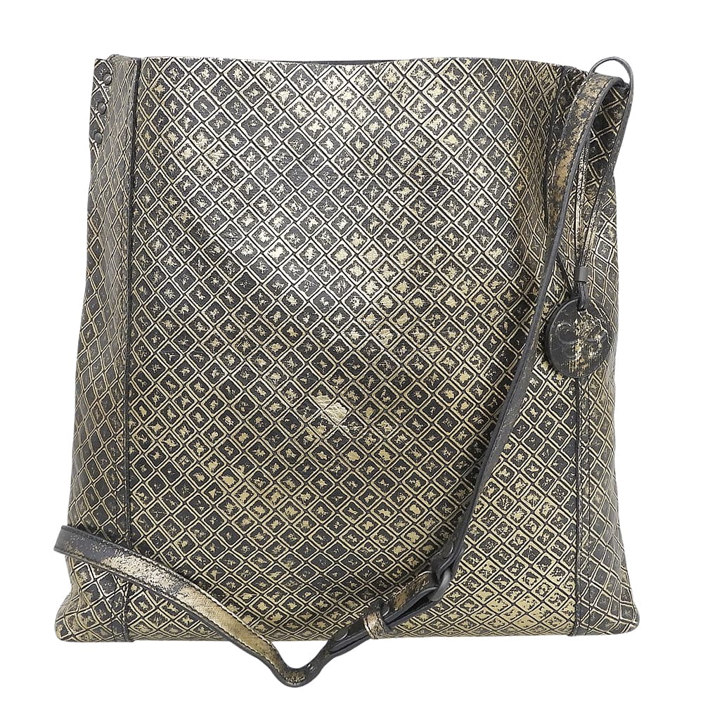 BOTTEGA VENETA ボッテガヴェネタ イントレッチオ ミラージュ ショルダーバッグ レディース ブラック×ゴールド B00958802D ショルダーバッグ