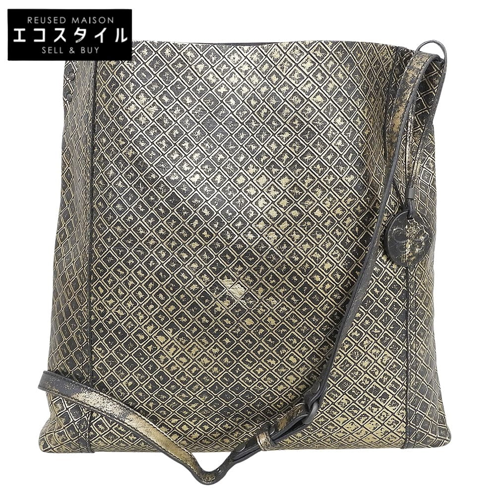BOTTEGA VENETA ボッテガヴェネタ イントレッチオ ミラージュ ショルダーバッグ レディース ブラック×ゴールド B00958802D ショルダーバッグ