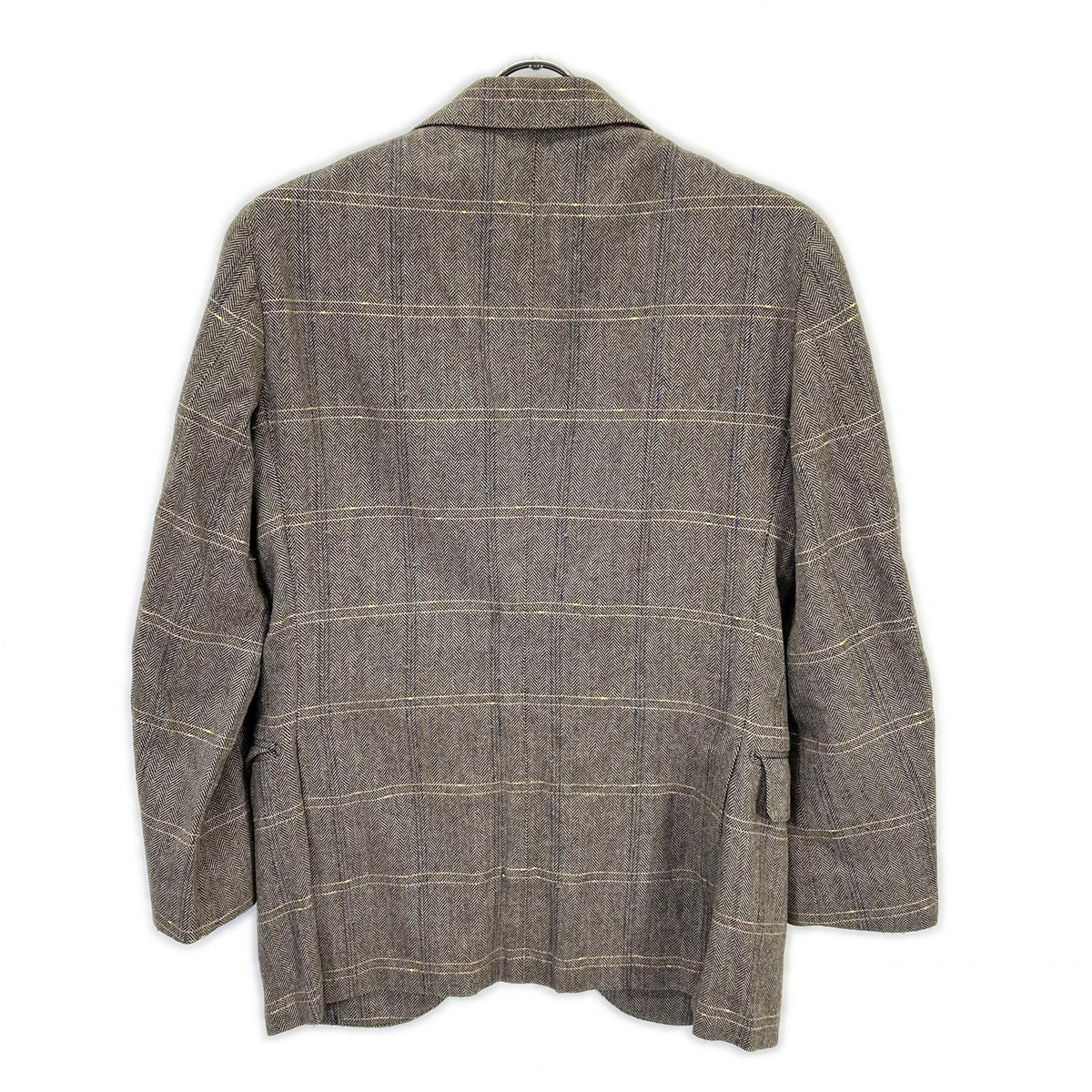 Santaniello サンタニエッロ gray brown G525 herringbone/windowpane flannel jacket jacket
