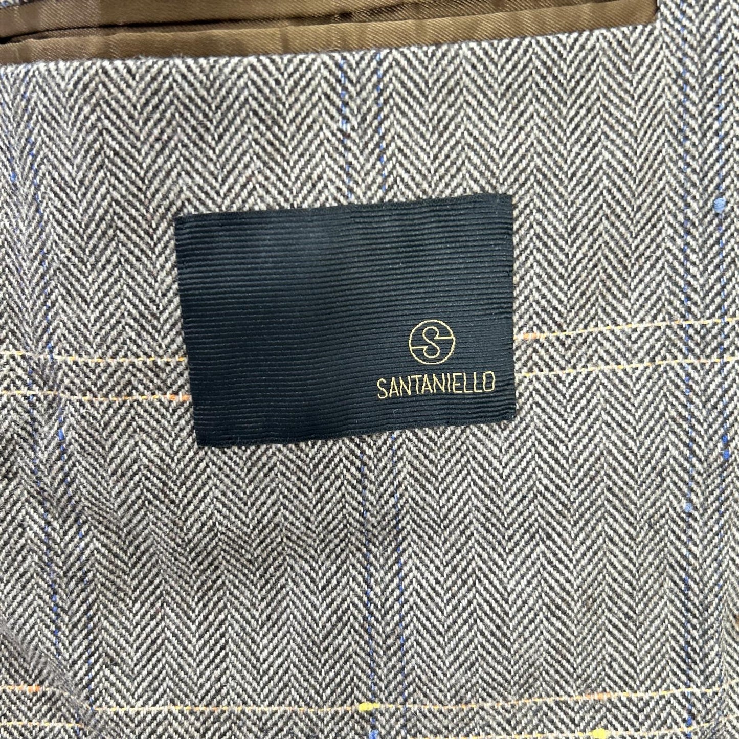 Santaniello サンタニエッロ グレーブラウン G525 ヘリンボーン/ウインドウペーン フラノジャケット ジャケット