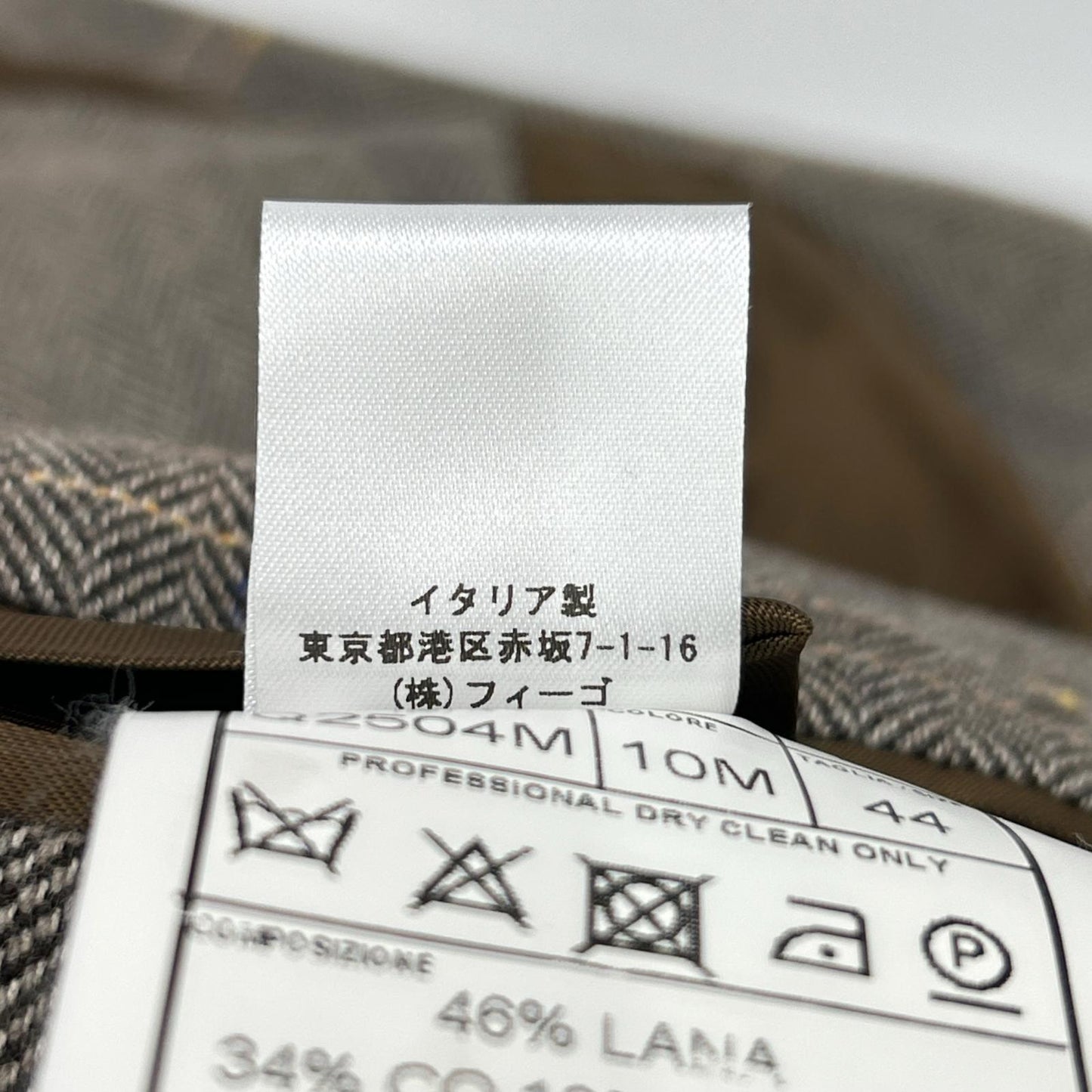 Santaniello サンタニエッロ グレーブラウン G525 ヘリンボーン/ウインドウペーン フラノジャケット ジャケット