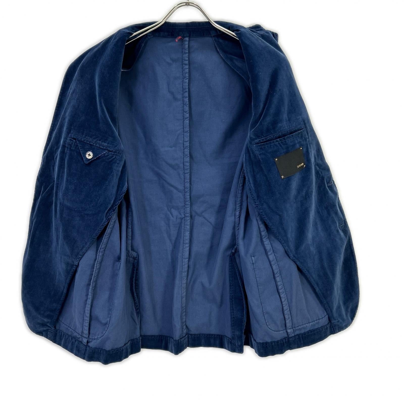 BLUE GL756MF Cotton Velour Jacket Jacket 48 Men's