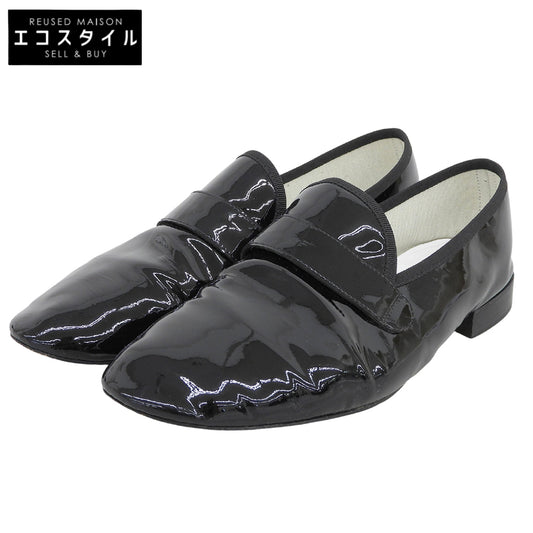 Repetto レペット Michael パテント ローファー シューズ レディース 黒 ブラック 43 シューズ