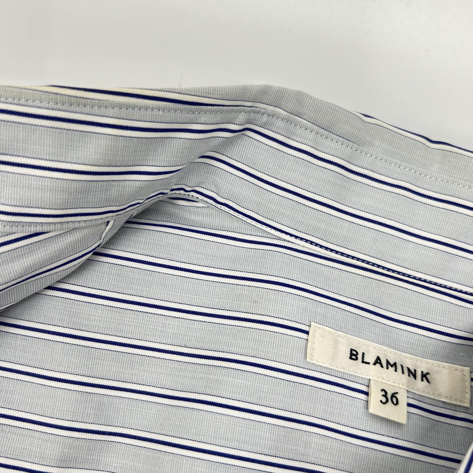 BLAMINK ブラミンク ブルー 7926-230-0222 ストライプ シャツワンピース ワンピース