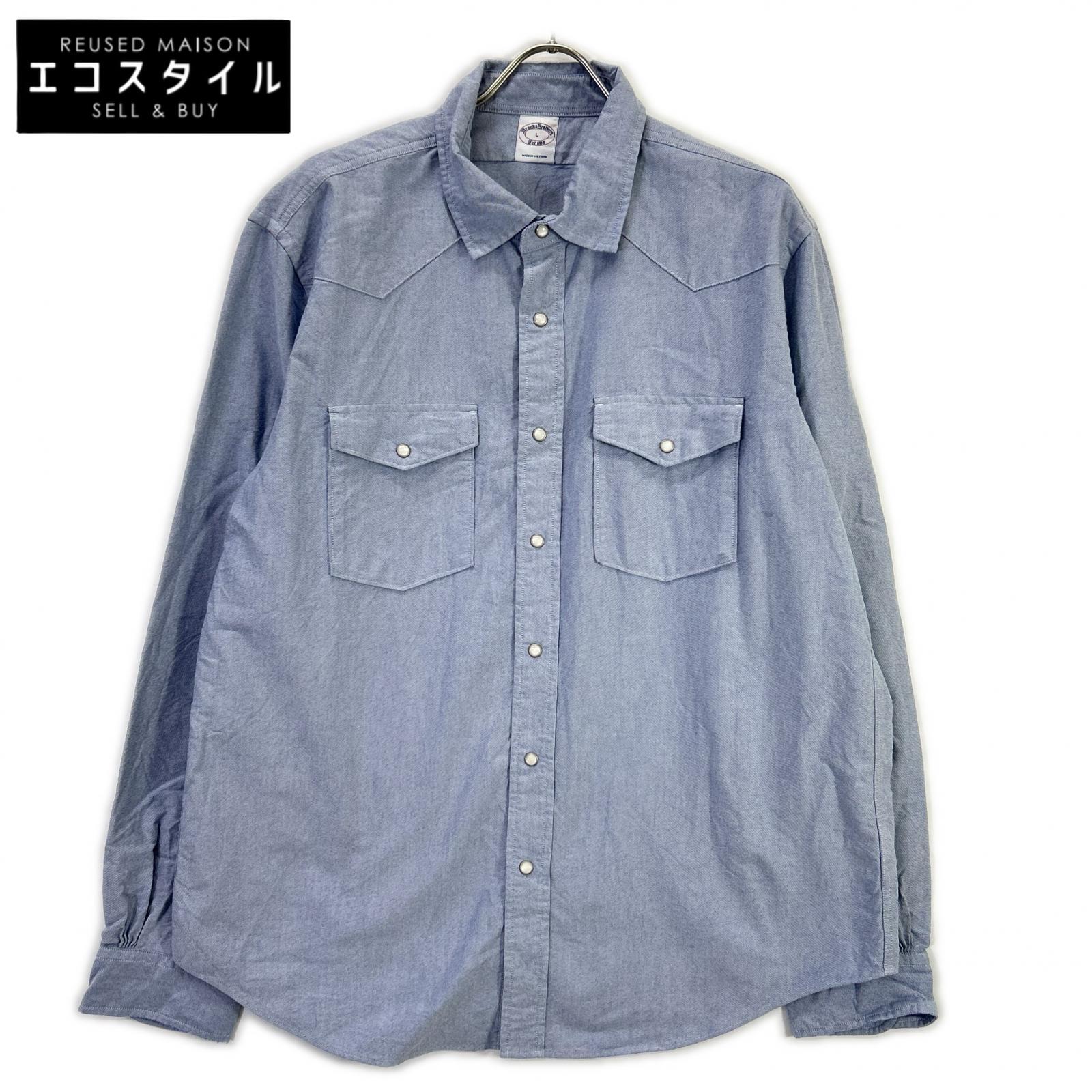 Brooks Brothers 布克兄弟 萨克斯蓝 100221444 牛津布西部风周五衬衫 上衣