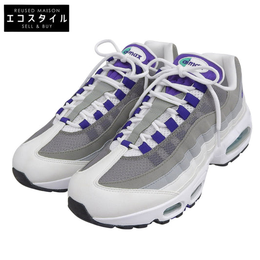 NIKE ナイキ 新品同様 WMNS AIR MAX95 OG Big Bubble Grape シューズ スニーカー メンズ ホワイト グレー パープル 28cm HJ5996-100 シューズ