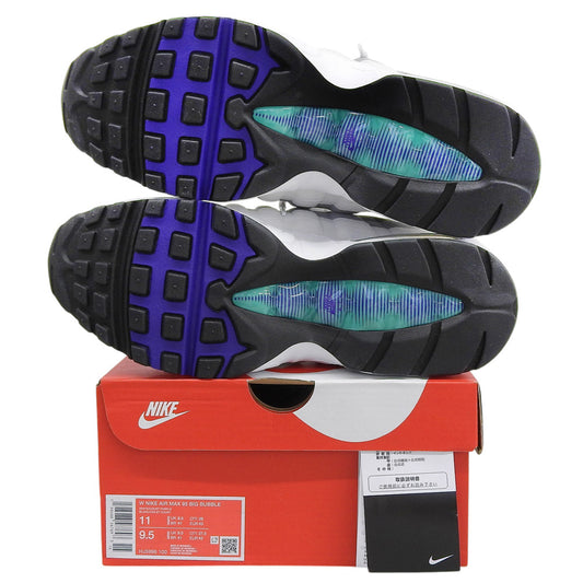 NIKE ナイキ 新品同様 WMNS AIR MAX95 OG Big Bubble Grape シューズ スニーカー メンズ ホワイト グレー パープル 28cm HJ5996-100 シューズ