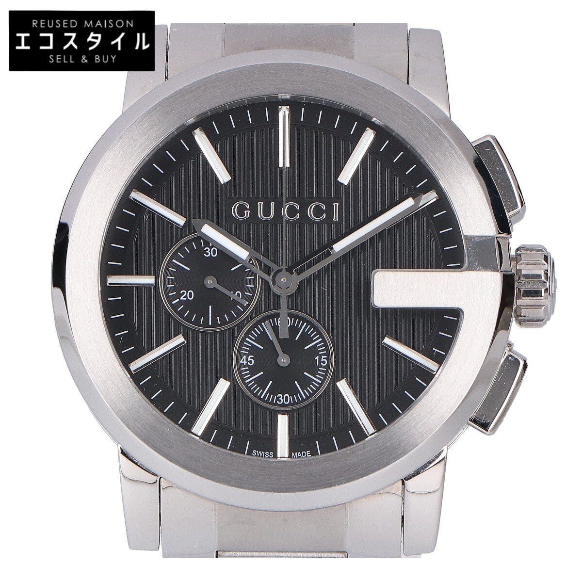 GUCCI グッチ 【美品】101.2 G-クロノ ラージウォッチ 腕時計