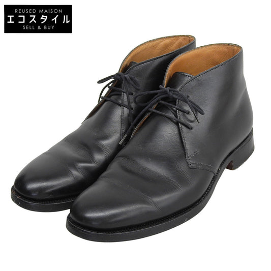 Crockett&Jones クロケット＆ジョーンズ CHILTERN レザー チャッカブーツ メンズ ブラック 5 1/2 シューズ シューズ