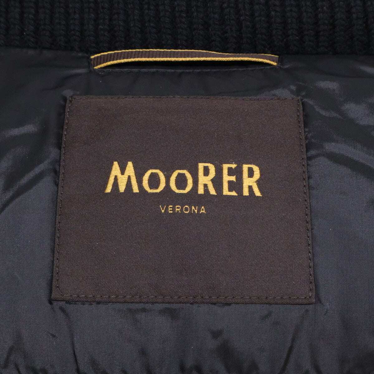 MOORER ムーレー 【美品】FOSCOLO-SHM ニット/ナイロン切替 フード付ダウンジャケット ジャケット