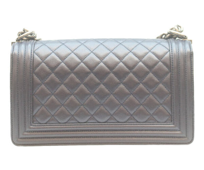 CHANEL シャネル 美品 24番台 ボーイシャネル25 キャビアスキン チェーン ショルダーバッグ