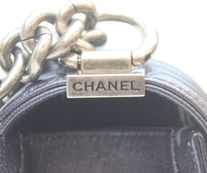 CHANEL シャネル 美品 24番台 ボーイシャネル25 キャビアスキン チェーン ショルダーバッグ