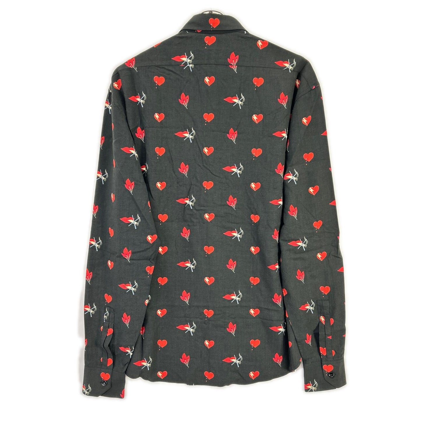 SAINT LAURENT PARIS サンローランパリ ブラック 2017年 481667 17AW ノースモーキングハート シャツ トップス