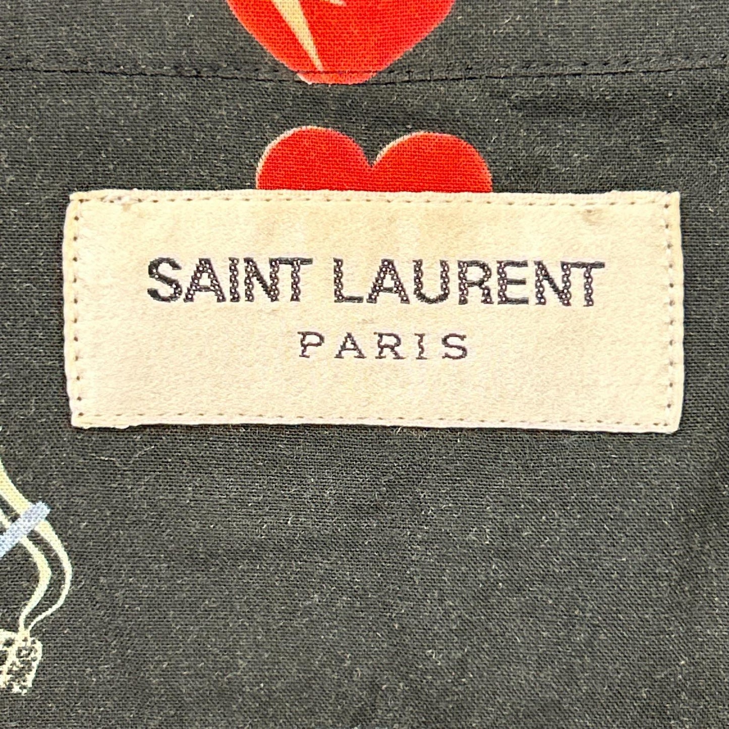 SAINT LAURENT PARIS サンローランパリ ブラック 2017年 481667 17AW ノースモーキングハート シャツ トップス