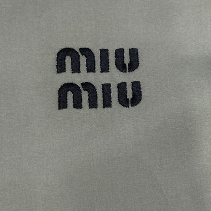 MIUMIU 缪缪 卡其色 22年款 MK1754 棉府绸方领衬衫 上衣