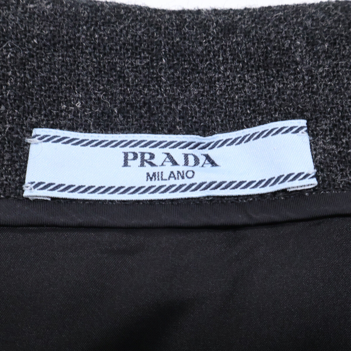 PRADA 普拉达 【美品/国内正品】P123YG 法兰绒 荷叶边 长裙