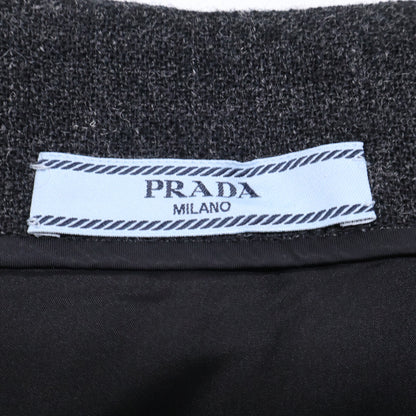 PRADA 普拉达 【美品/国内正品】P123YG 法兰绒 荷叶边 长裙