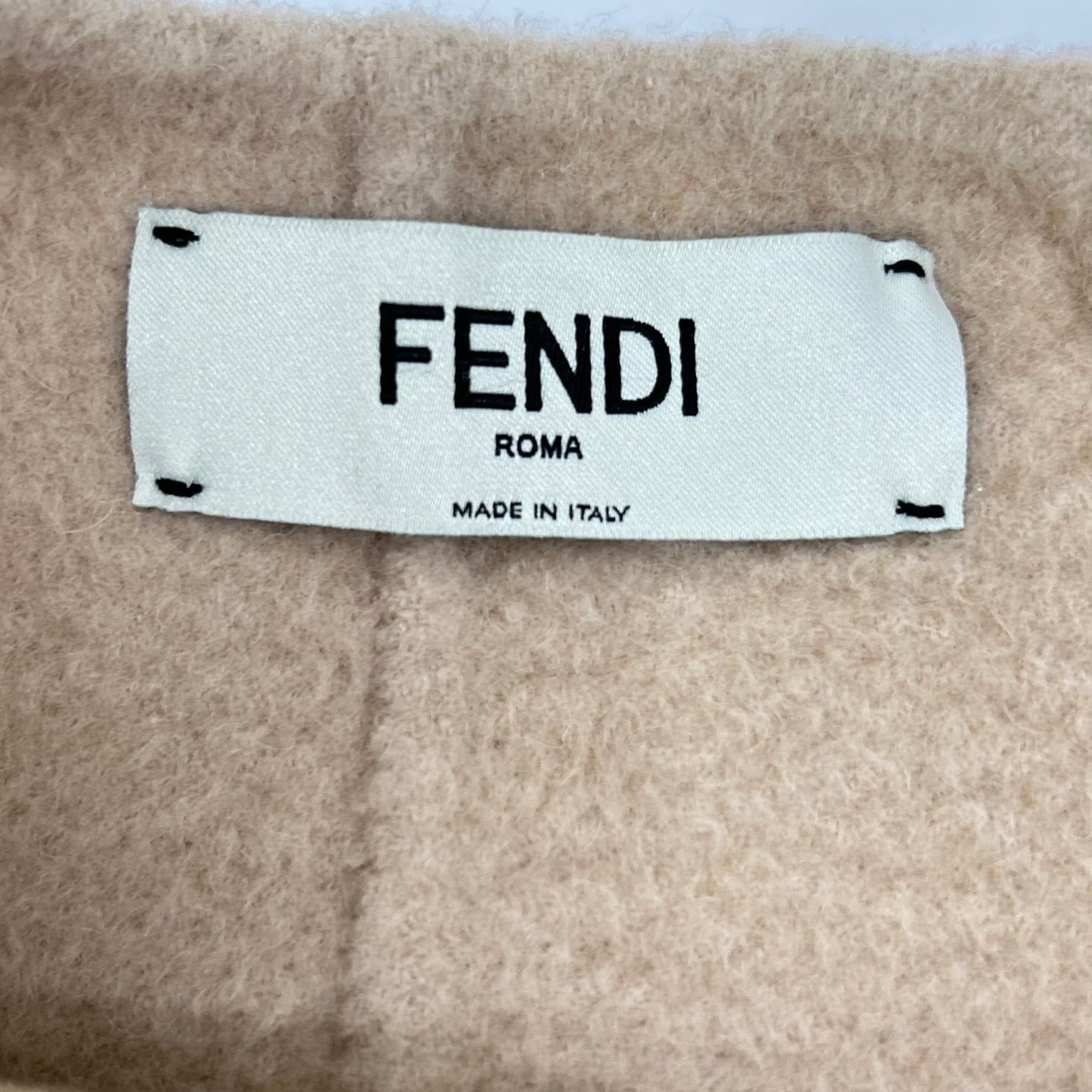FENDI 芬迪 粉色 FQ7219 A8GR 21年款 法兰绒半身裙 半身裙