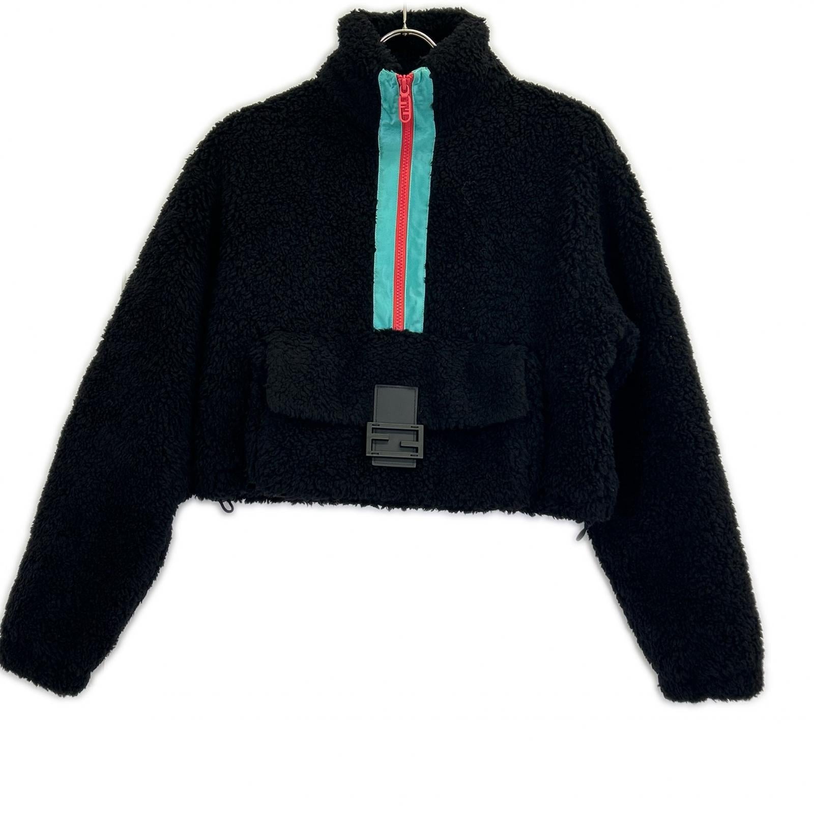 FENDI 芬迪 黑色 FJ7352AM35 22年款 抓绒夹克 夹克