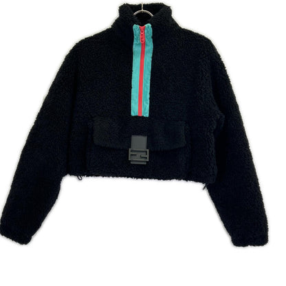 FENDI 芬迪 黑色 FJ7352AM35 22年款 抓绒夹克 夹克