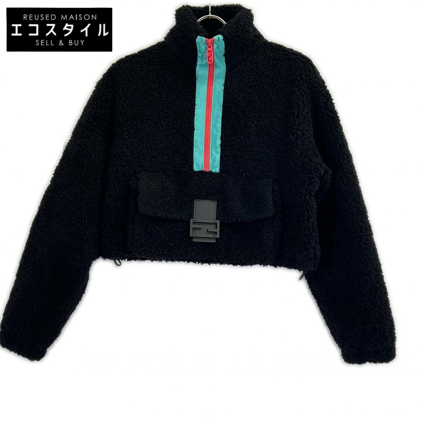 FENDI 芬迪 黑色 FJ7352AM35 22年款 抓绒夹克 夹克