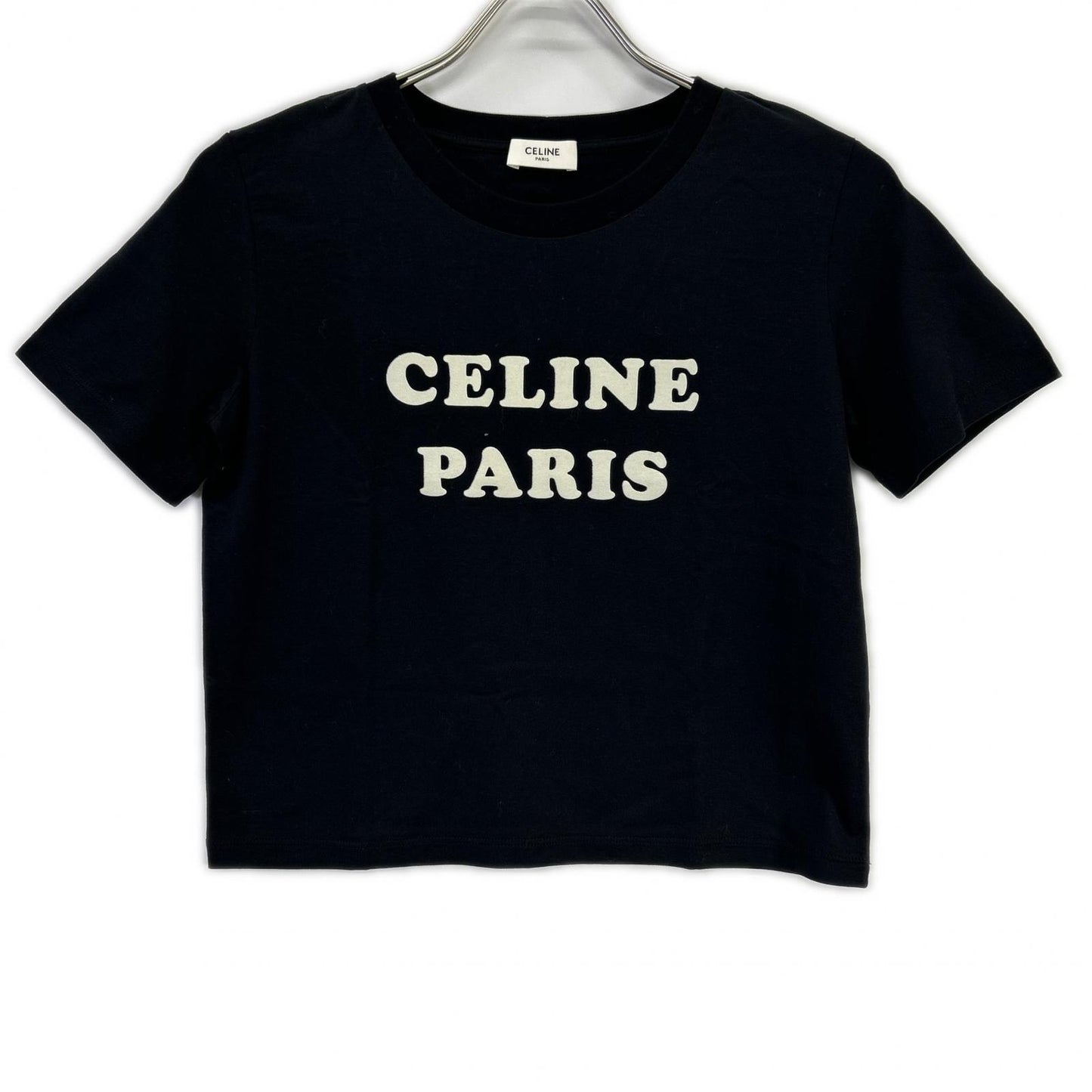 CELINE セリーヌ ブラック 2X885671Q フロッキープリント Tシャツ トップス