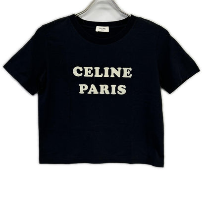 CELINE セリーヌ ブラック 2X885671Q フロッキープリント Tシャツ トップス