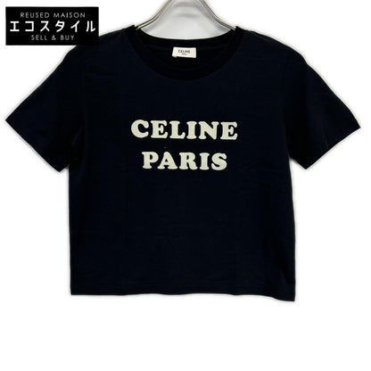 CELINE セリーヌ ブラック 2X885671Q フロッキープリント Tシャツ トップス