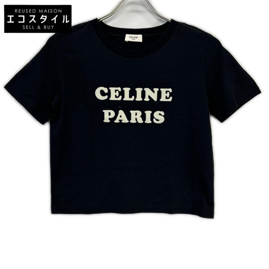 CELINE セリーヌ ブラック 2X885671Q フロッキープリント Tシャツ トップス