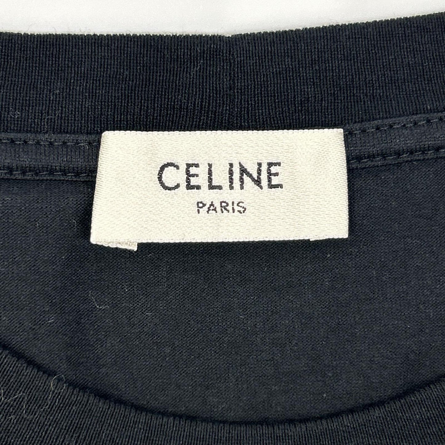 CELINE セリーヌ ブラック 2X885671Q フロッキープリント Tシャツ トップス