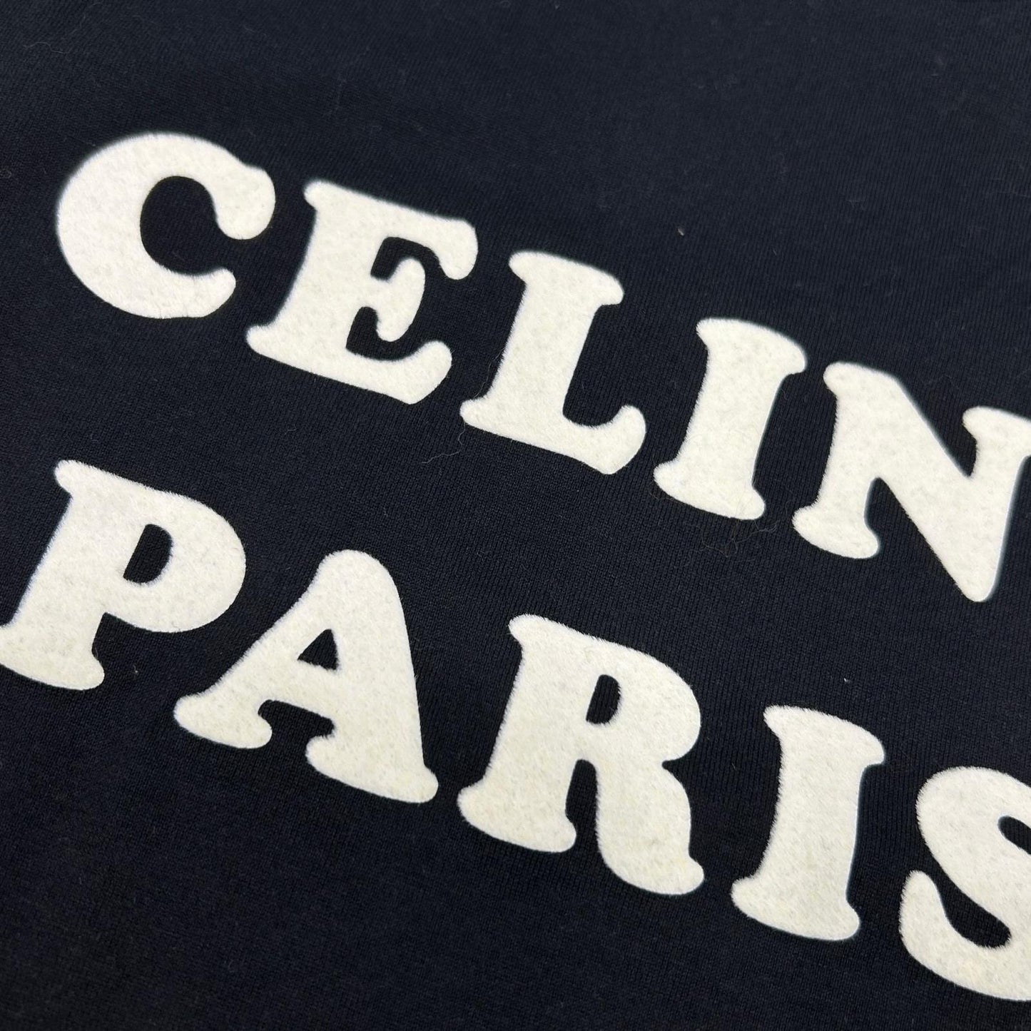 CELINE セリーヌ ブラック 2X885671Q フロッキープリント Tシャツ トップス
