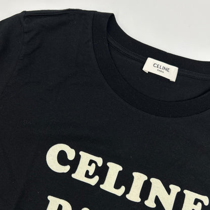 CELINE セリーヌ ブラック 2X885671Q フロッキープリント Tシャツ トップス