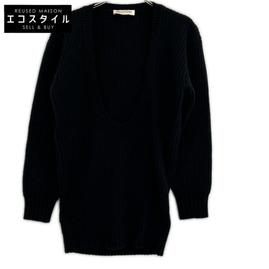 VALENTINO Valentino Black 3B0KC48Y88Y V-neck Sweater Top
