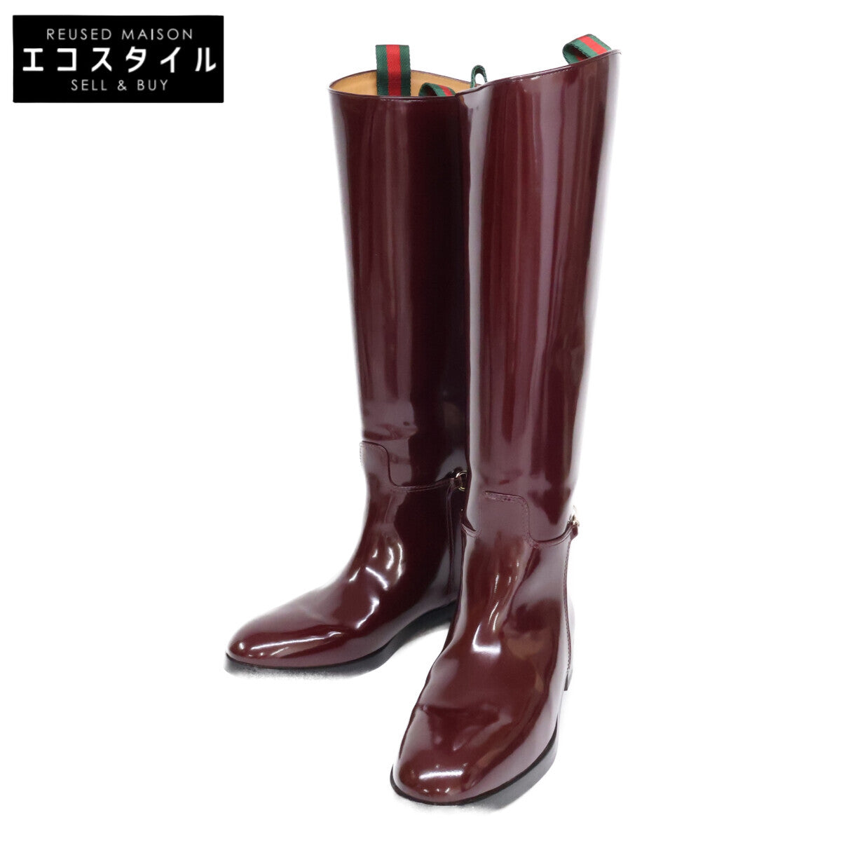 GUCCI グッチ 【美品/25年製】805312 ホースビット ジョッキーブーツ シューズ