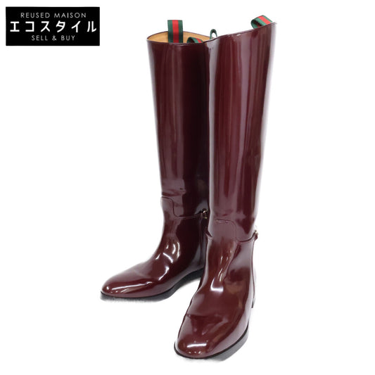 GUCCI 【Excellent condition/2025 model】805312 Horsebit jockey boots shoes
