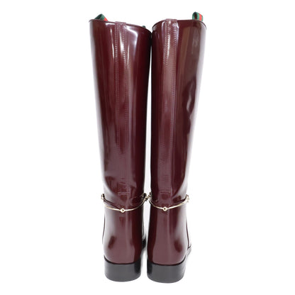 GUCCI グッチ 【美品/25年製】805312 ホースビット ジョッキーブーツ シューズ