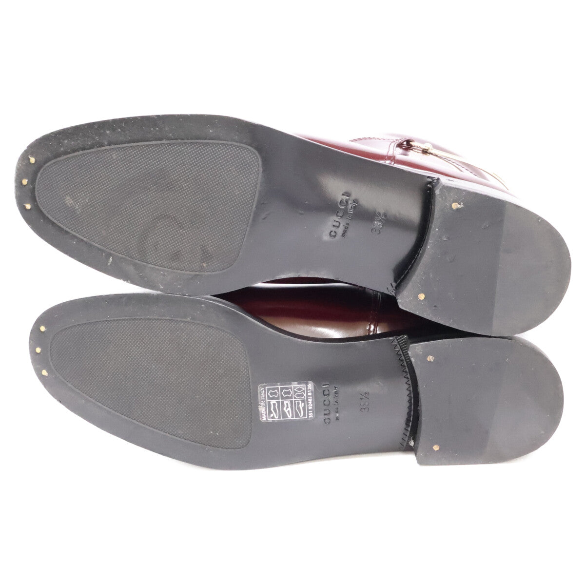 GUCCI グッチ 【美品/25年製】805312 ホースビット ジョッキーブーツ シューズ