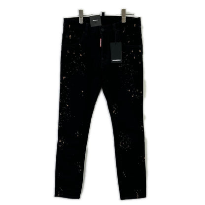 DSQUARED2 S79LA0071 ICON Black Milky Wash Skater Jeans Bottoms