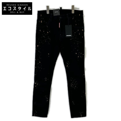 DSQUARED2 S79LA0071 ICON Black Milky Wash Skater Jeans Bottoms