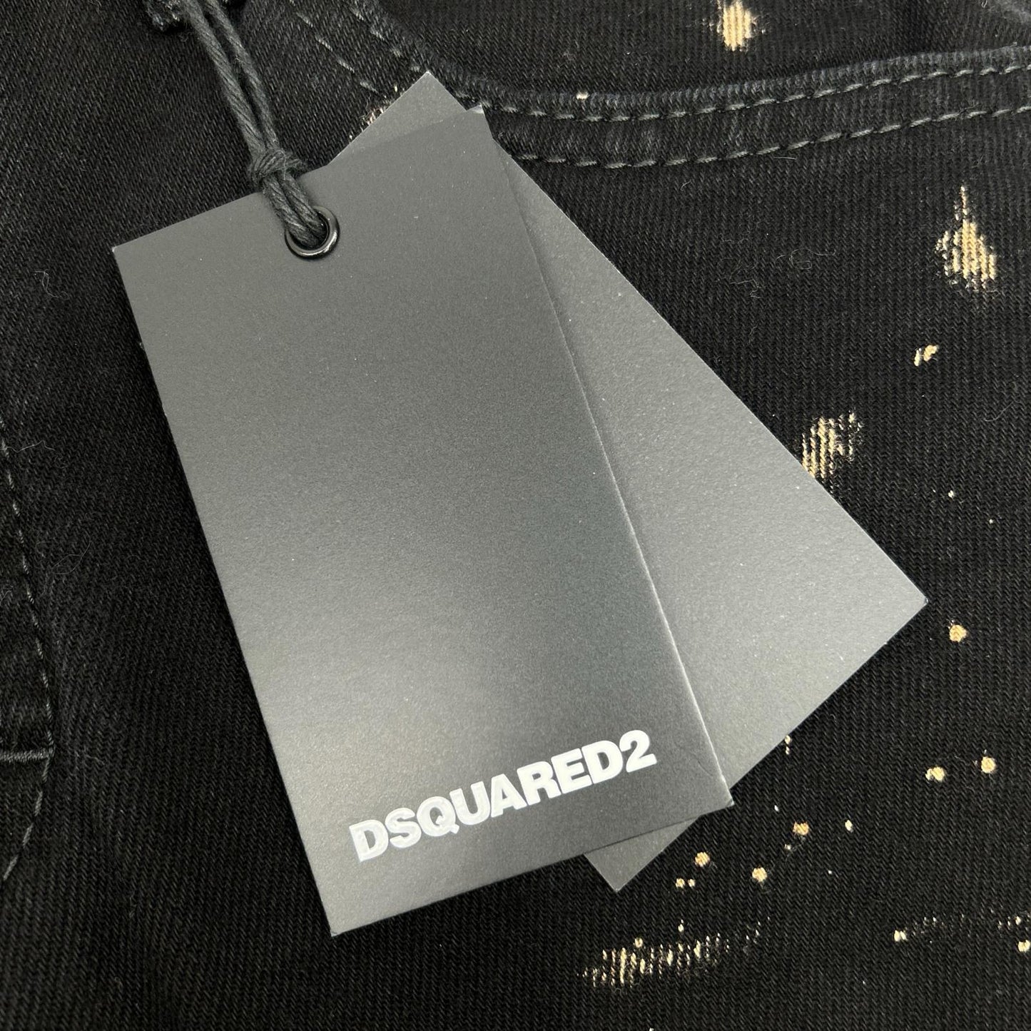 DSQUARED2 S79LA0071 ICON Black Milky Wash Skater Jeans Bottoms