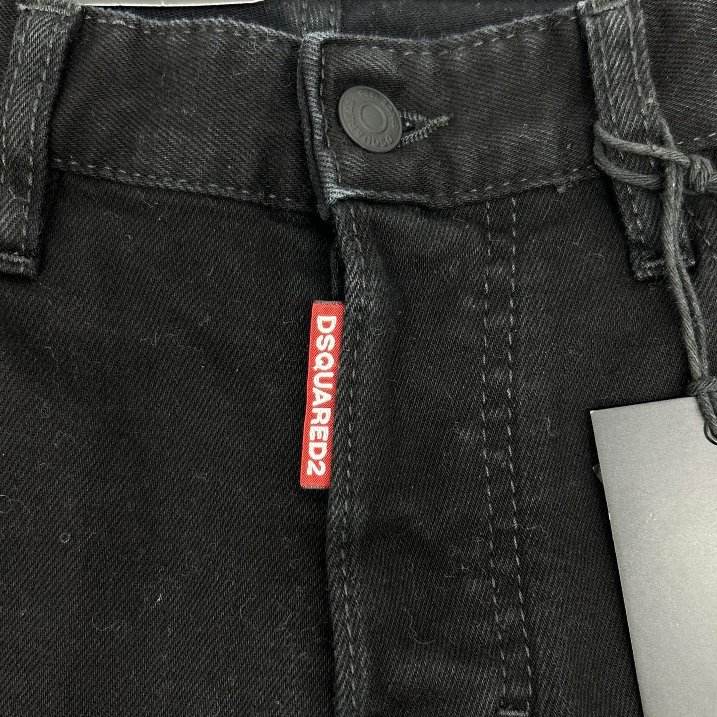 DSQUARED2 S79LA0071 ICON Black Milky Wash Skater Jeans Bottoms