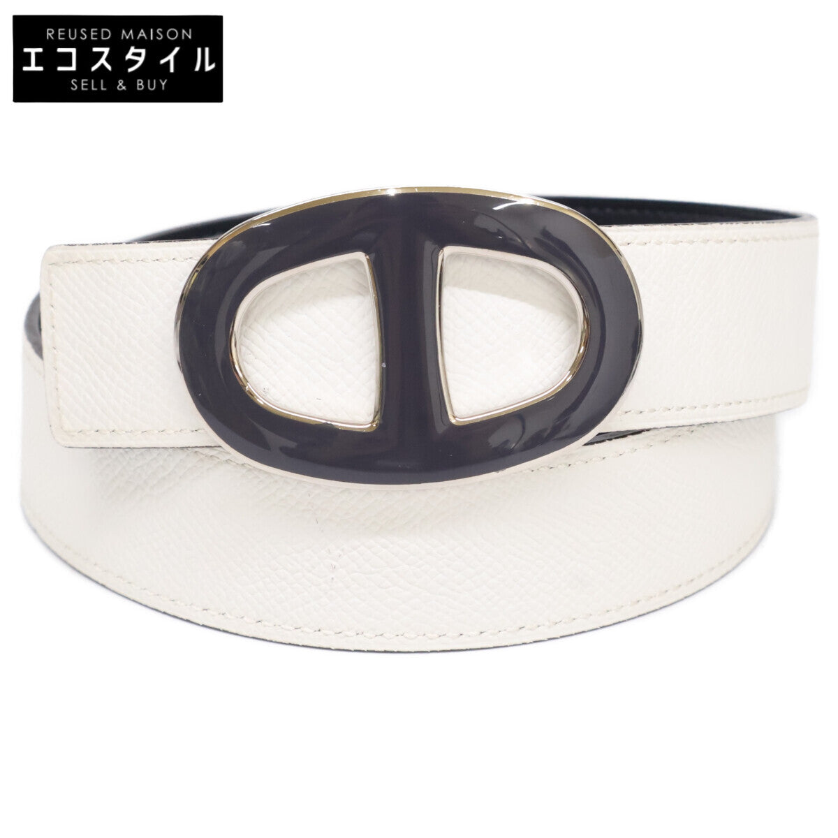 HERMES エルメス シェーヌダンクル □N刻 リバーシブル ベルト