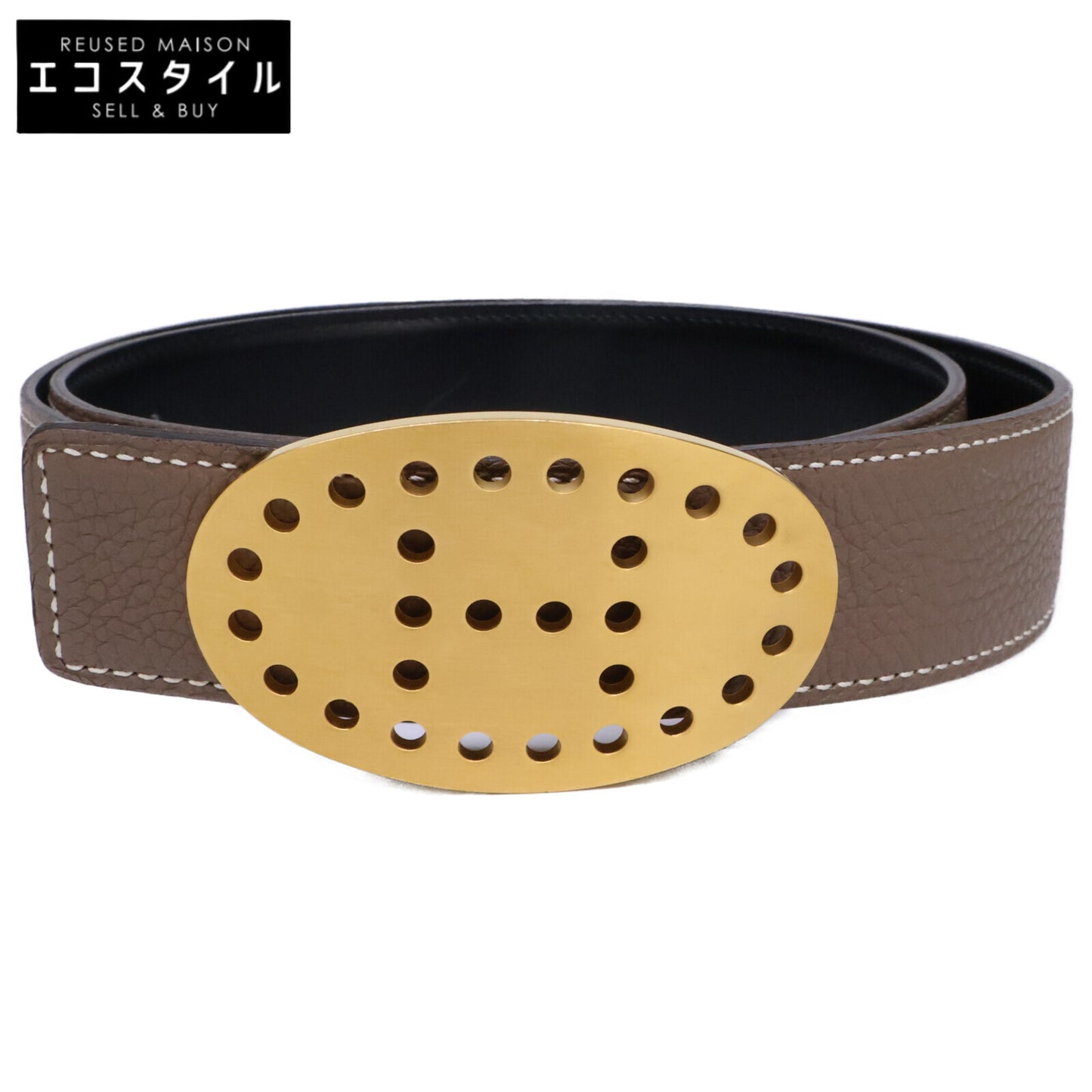 HERMES エルメス 【美品】エブリン □O刻 リバーシブル ベルト