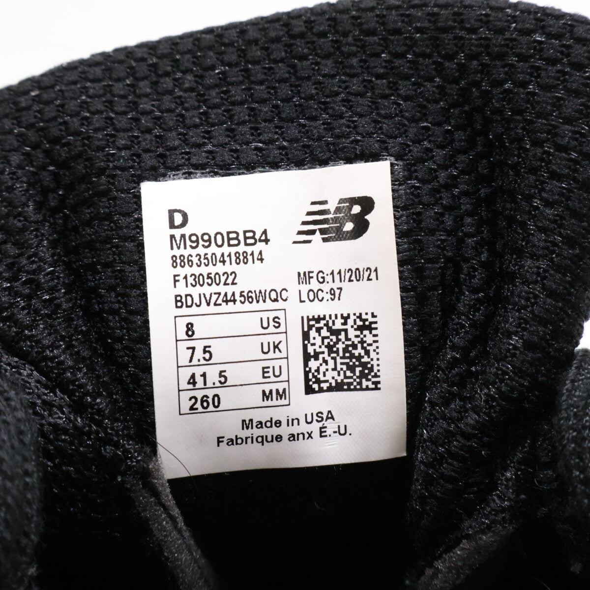 NEW BALANCE ニューバランス M990BB4 Msde in USA スエード/メッシュ スニーカー シューズ